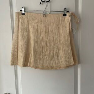 Zara off white wrap around skirt